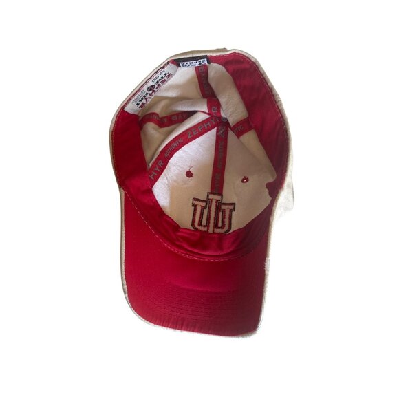 Indiana University IU Zephyr  Baseball Cap Beige & Red Acrylic Wool  7 5/8 - Picture 5 of 7